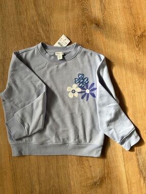 Crewcuts  Sweatshirt with White and Purple Flowers